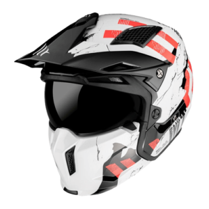 Casque MT Orange Blanc